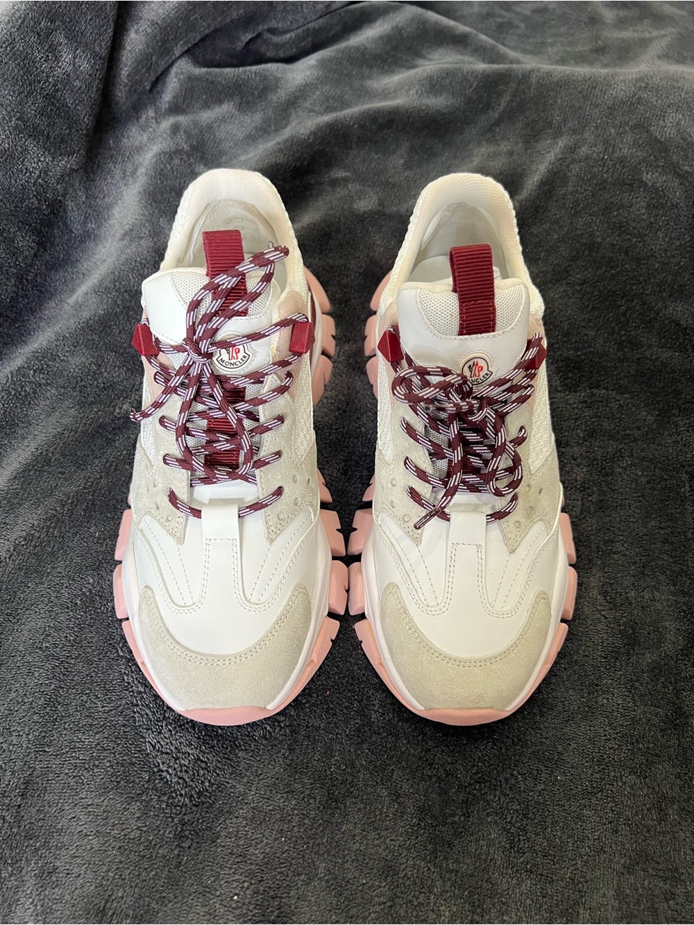 Moncler Wmns Leave No Trace Oversized Hiking Sneaker 'White Pink'